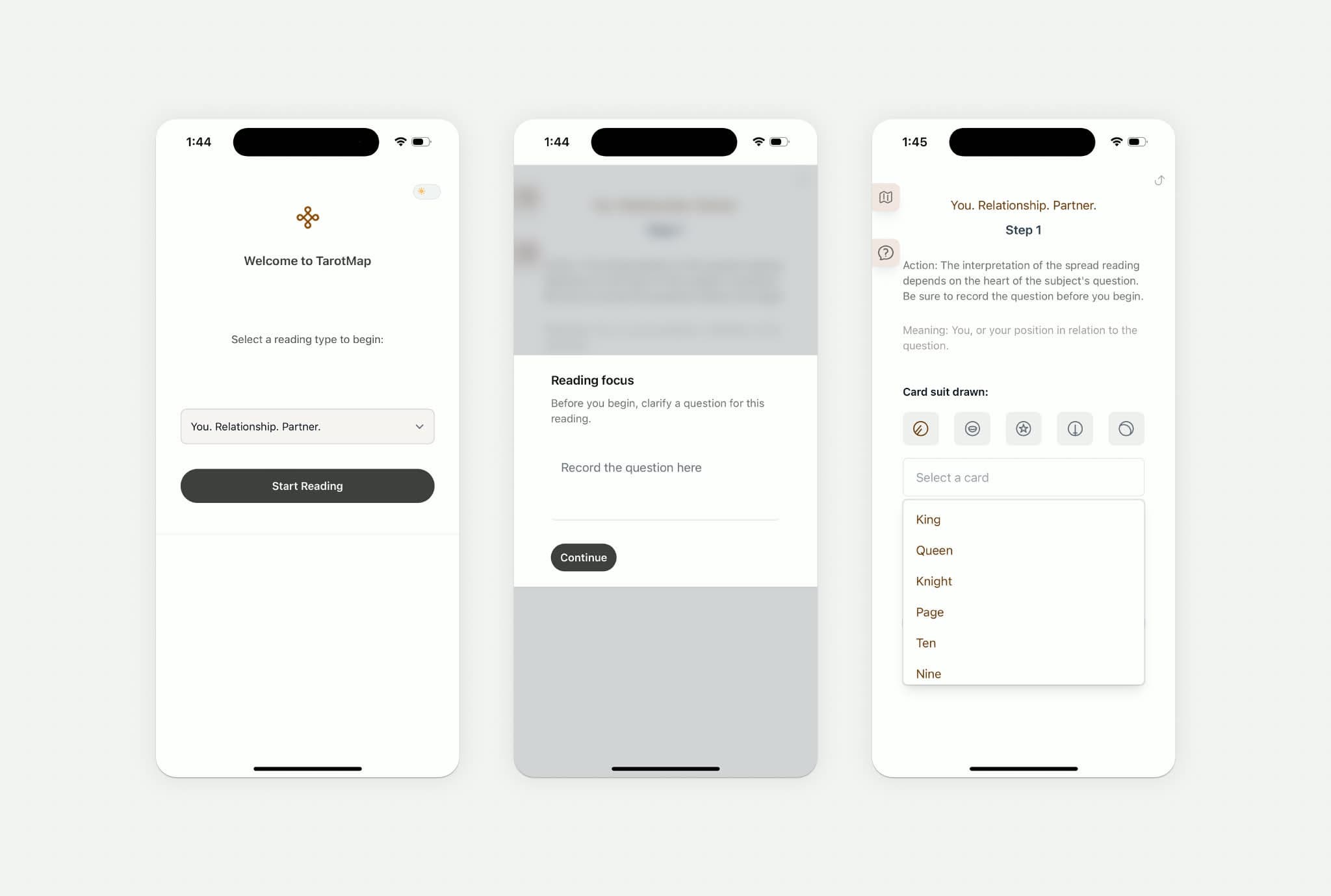TarotMap app